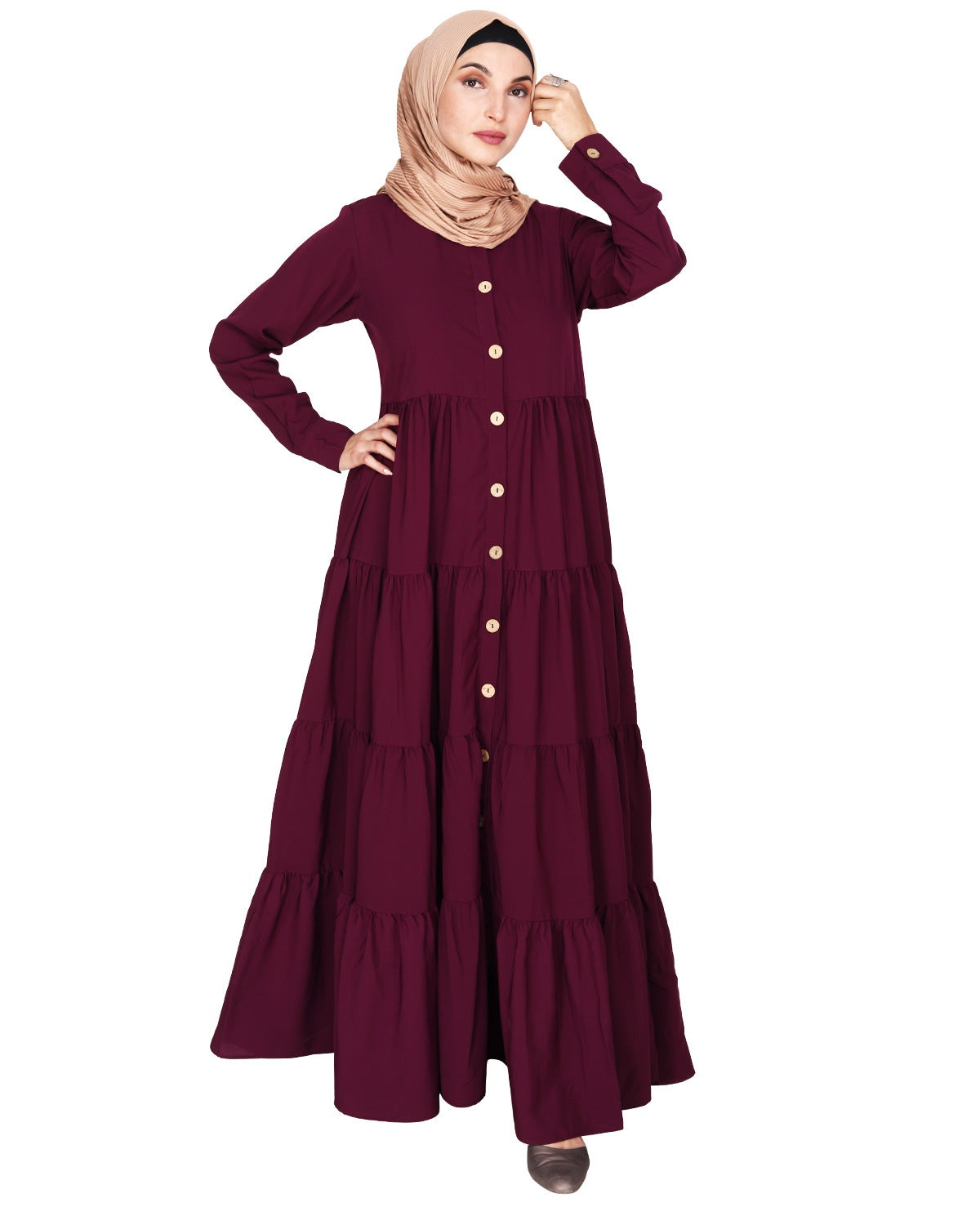 Contemporary Multi Layered Gather Dress