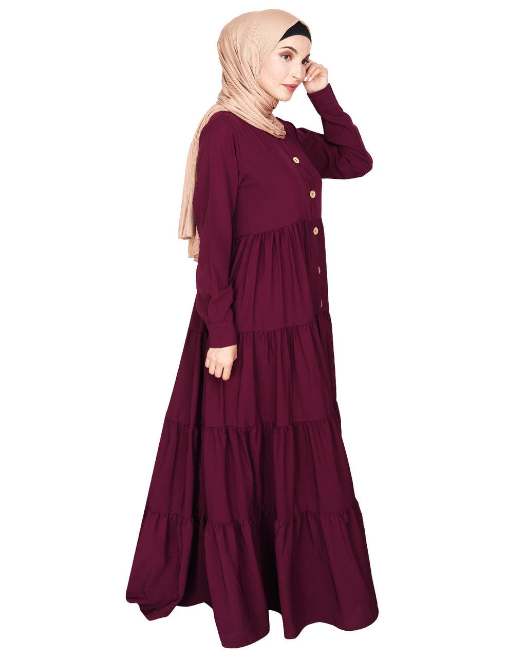 Contemporary Multi Layered Gather Dress