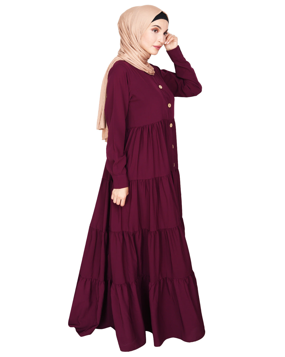 Contemporary Multi Layered Gather Dress