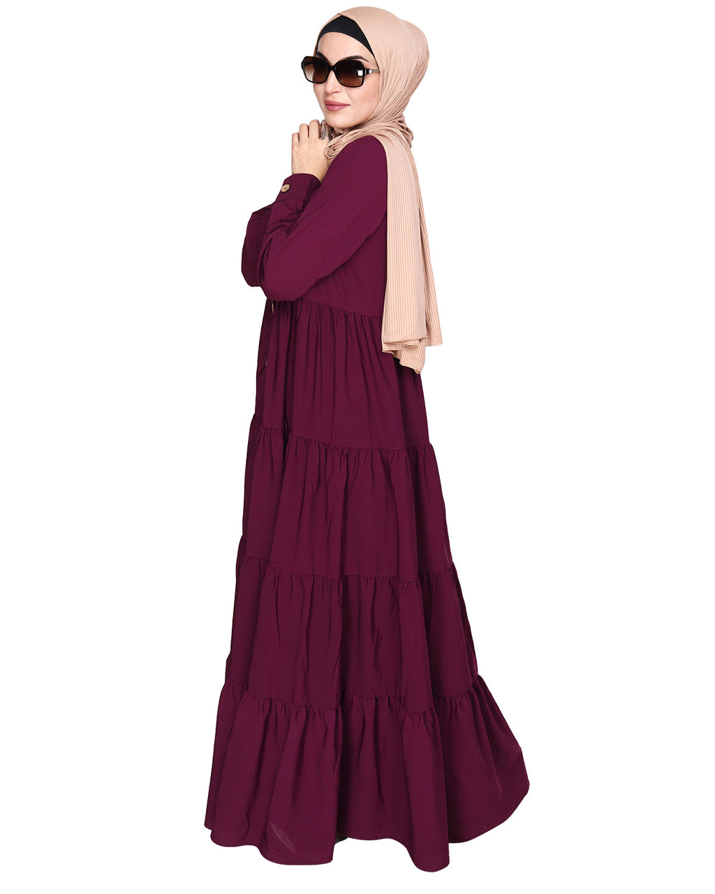 Contemporary Multi Layered Gather Dress