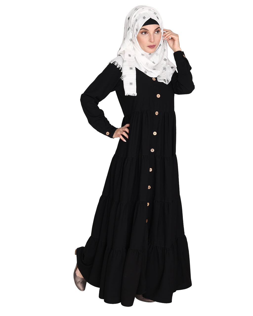 Contemporary Multi Layered Gather Dress