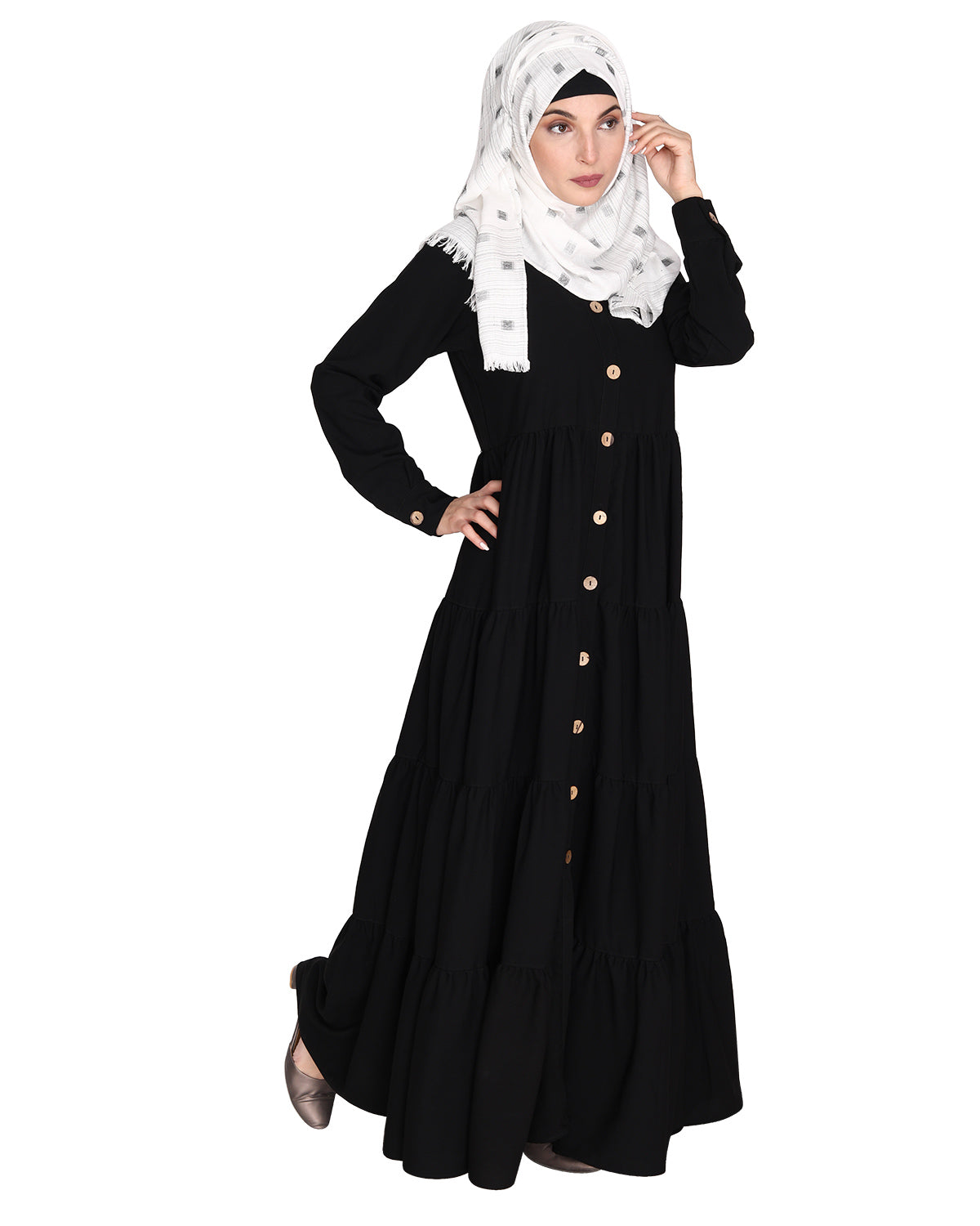 Contemporary Multi Layered Gather Dress