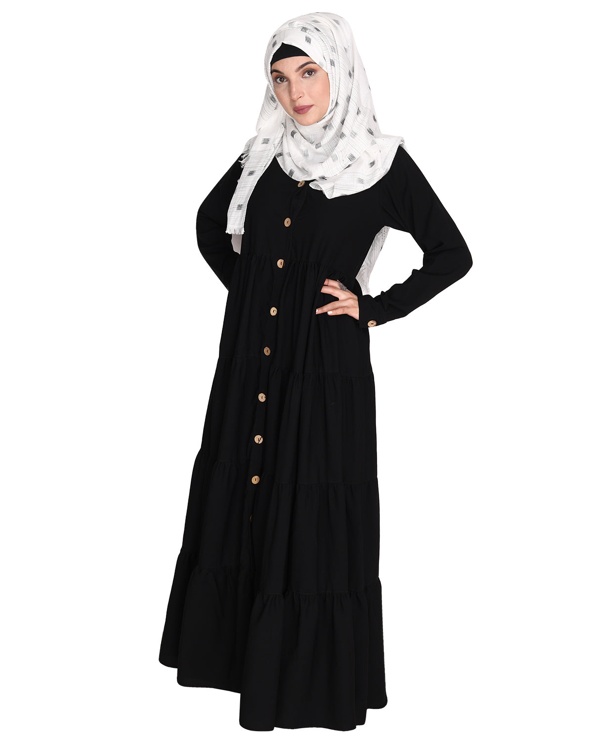 Contemporary Multi Layered Gather Dress