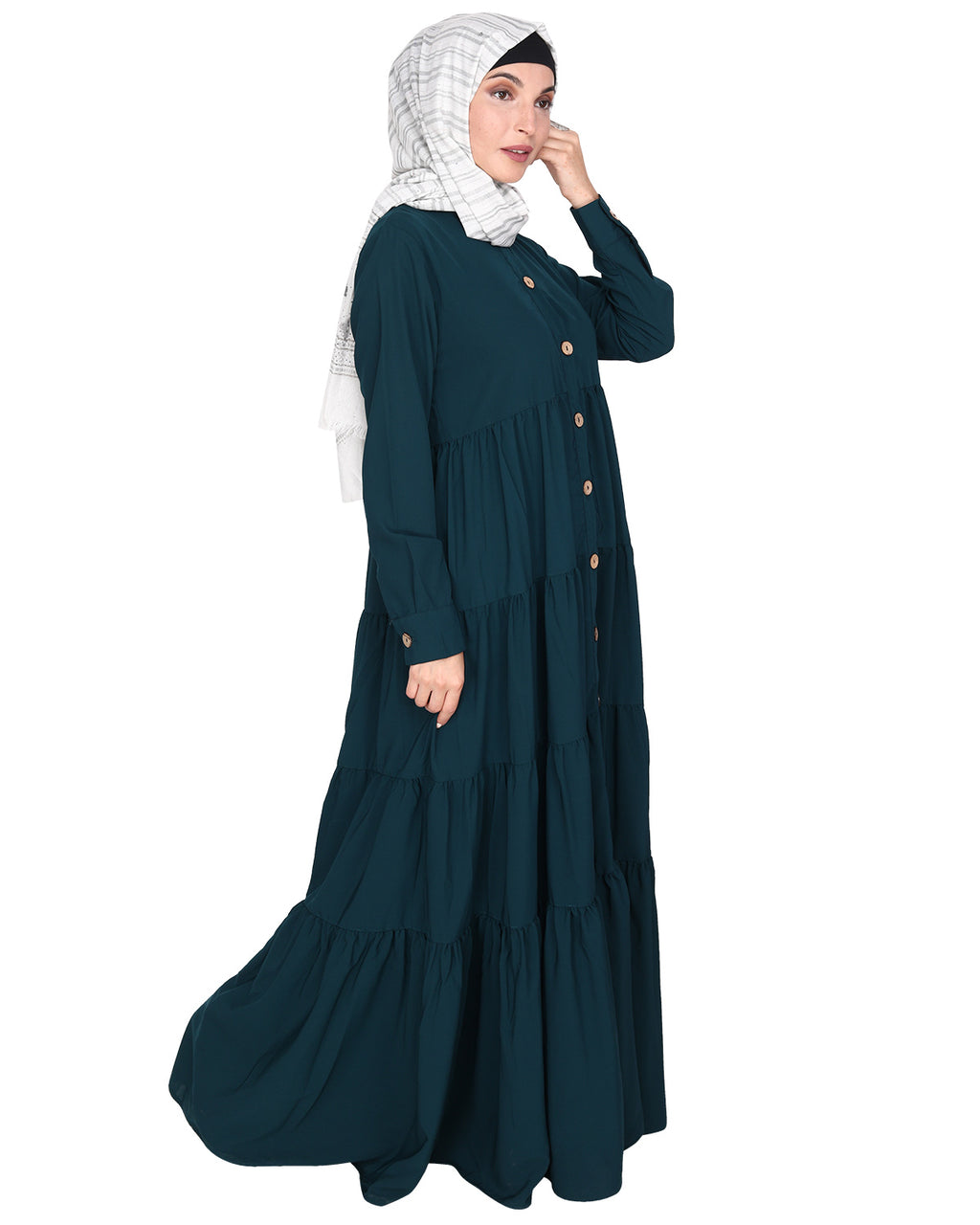 Contemporary Multi Layered Gather Dress