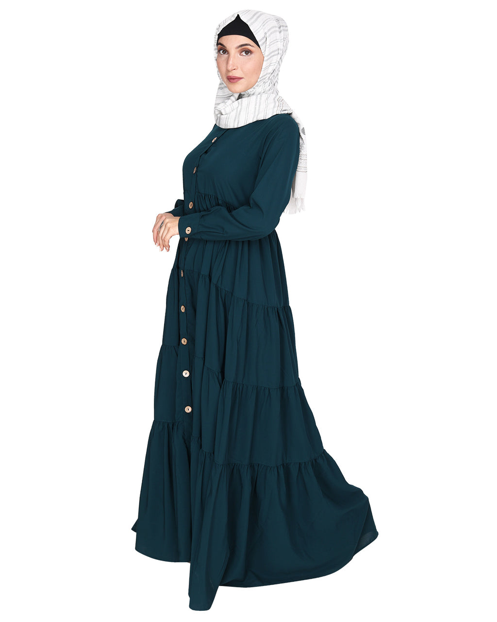 Contemporary Multi Layered Gather Dress