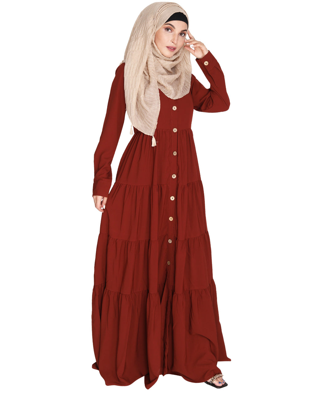 Contemporary Multi Layered Gather Dress