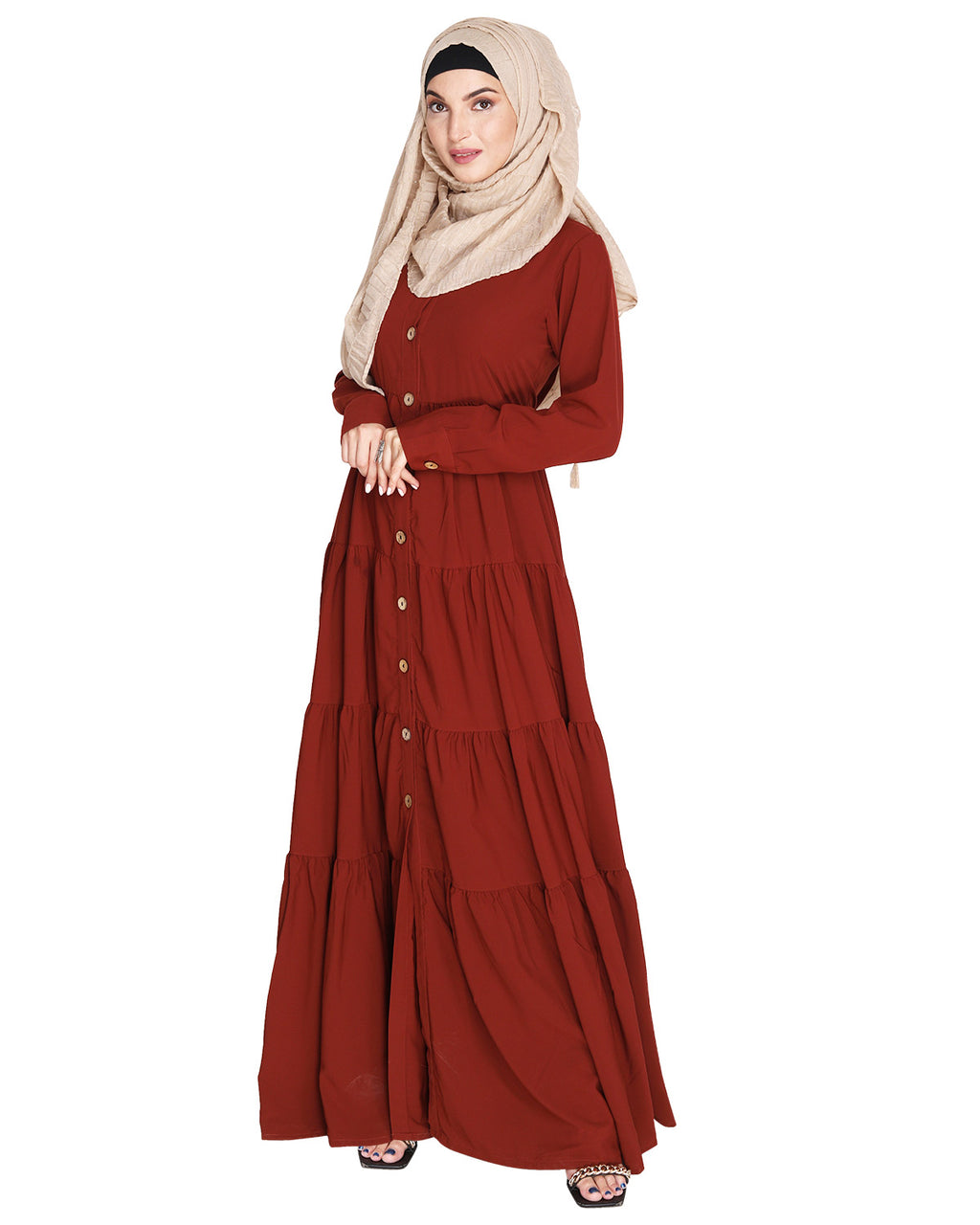 Contemporary Multi Layered Gather Dress