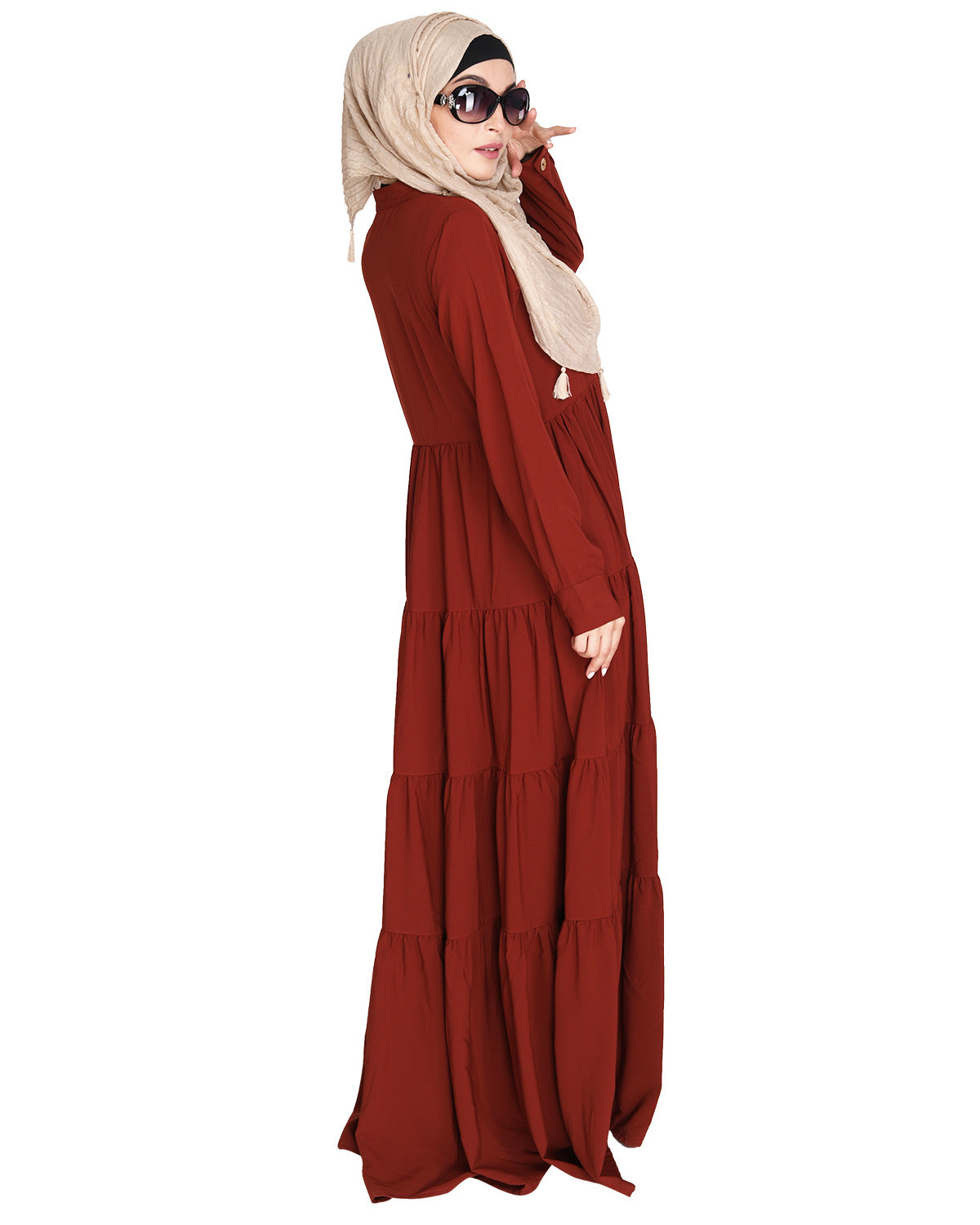 Contemporary Multi Layered Gather Dress