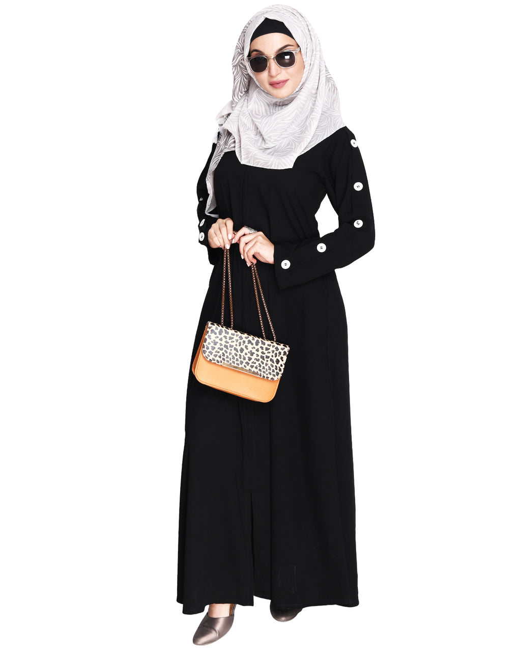 Delightful and Simple Abaya with Designer Sleeves