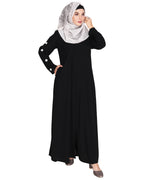 Delightful and Simple Abaya with Designer Sleeves