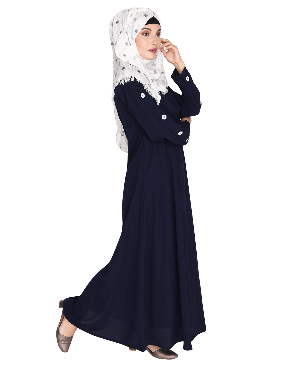 Delightful and Simple Abaya with Designer Sleeves