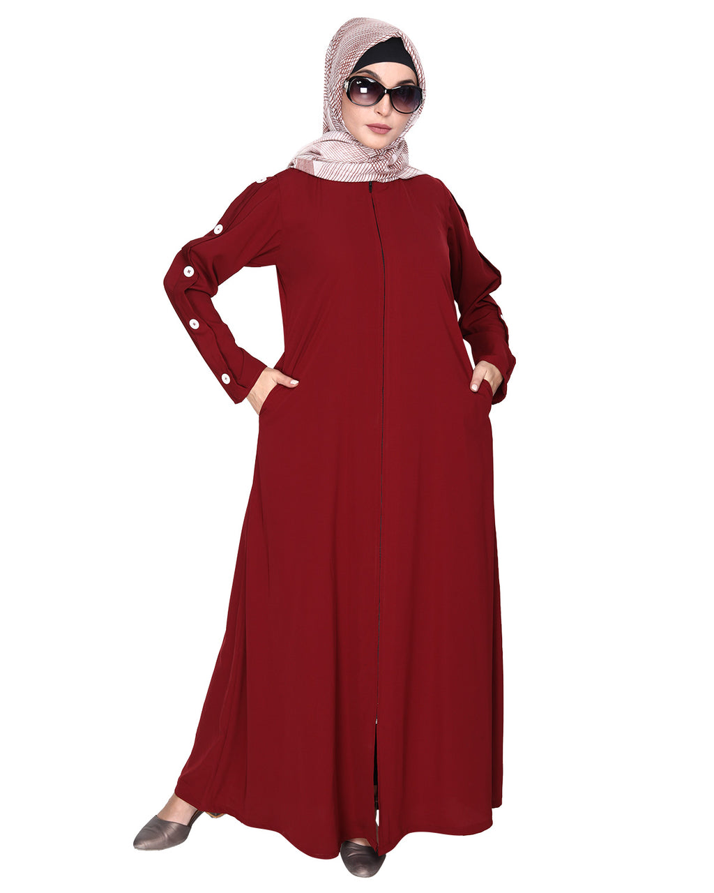 Delightful and Simple Abaya with Designer Sleeves