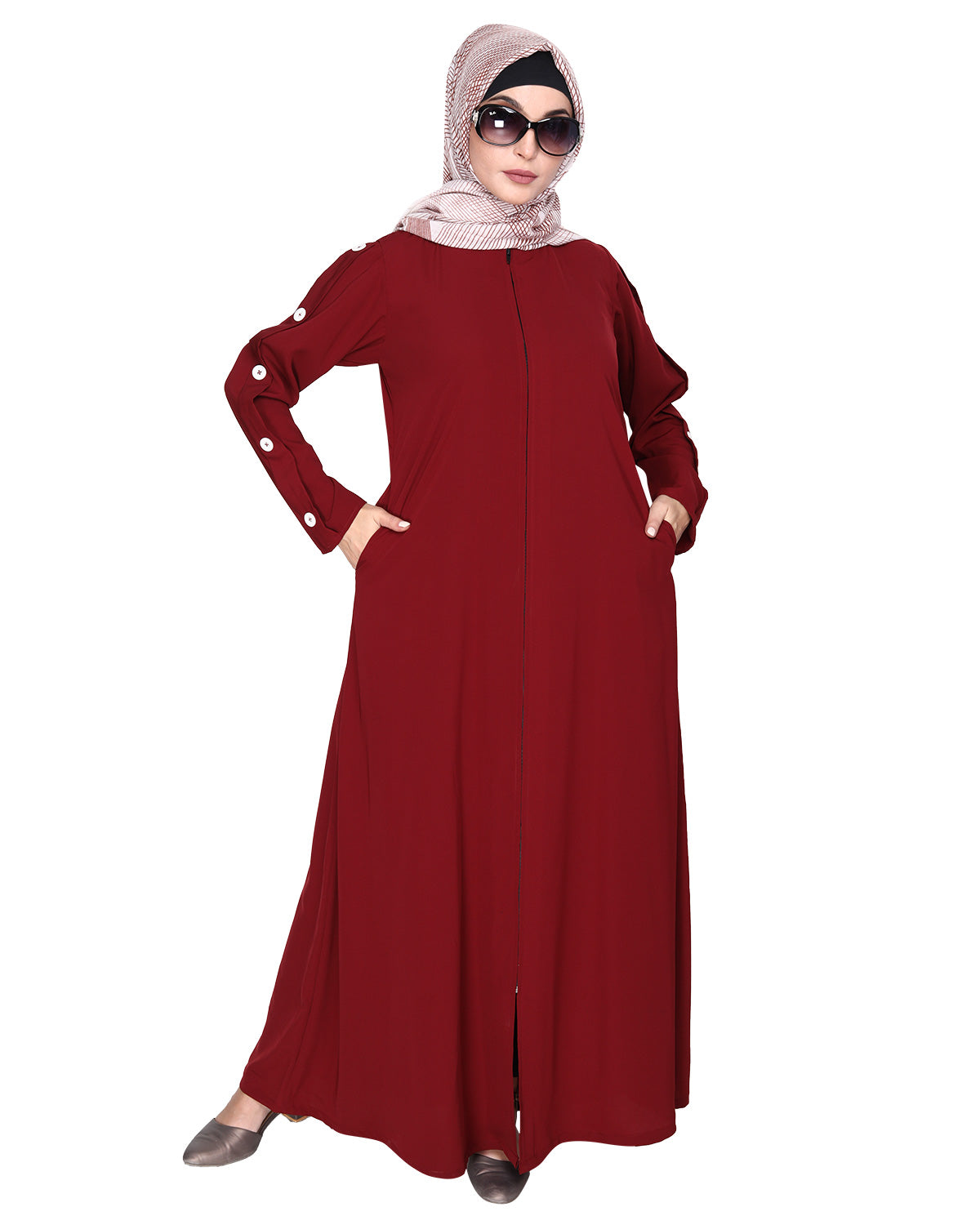Delightful and Simple Abaya with Designer Sleeves