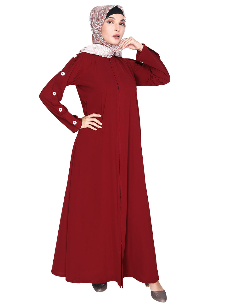 Delightful and Simple Abaya with Designer Sleeves
