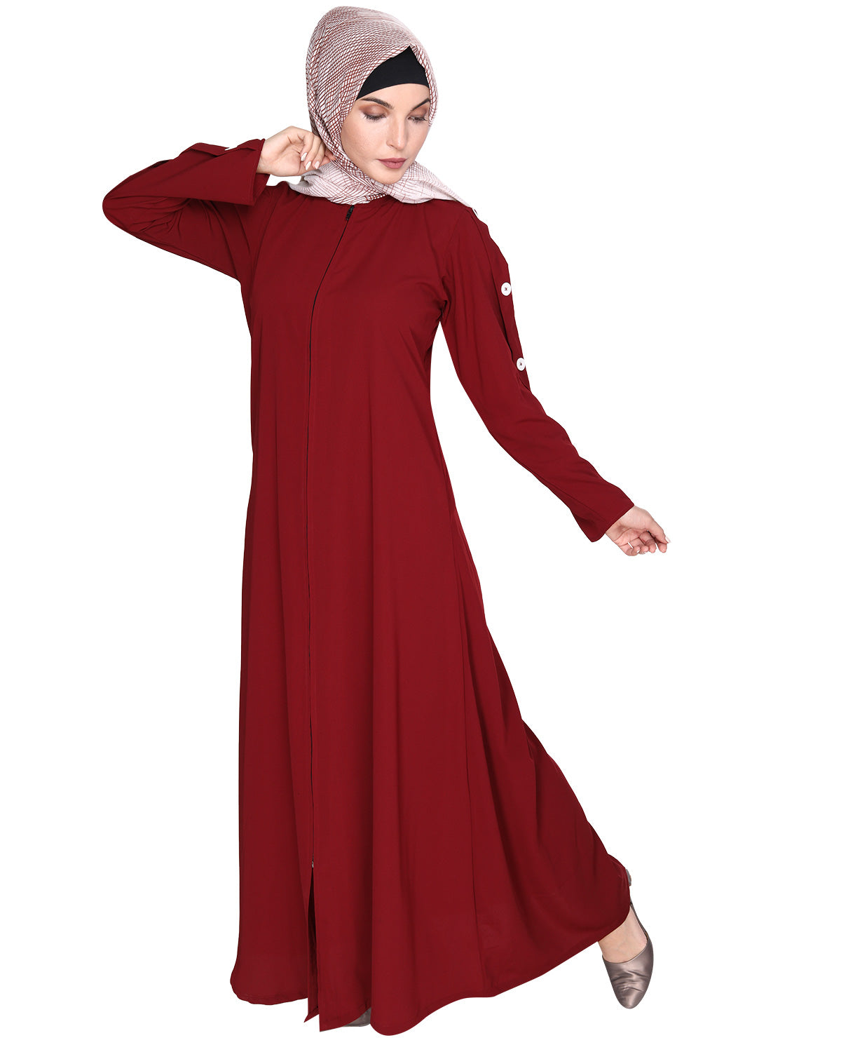 Delightful and Simple Abaya with Designer Sleeves