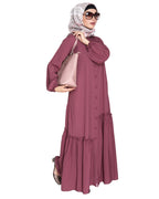 Chic Spiral Abaya With Frills