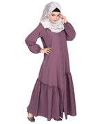 Chic Spiral Abaya With Frills