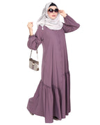 Chic Spiral Abaya With Frills