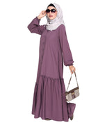 Chic Spiral Abaya With Frills