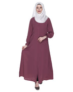 Classic Plain Abaya With Elastic Cuffs