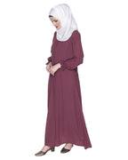 Classic Plain Abaya With Elastic Cuffs