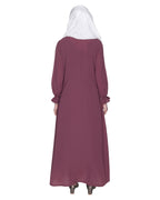 Classic Plain Abaya With Elastic Cuffs