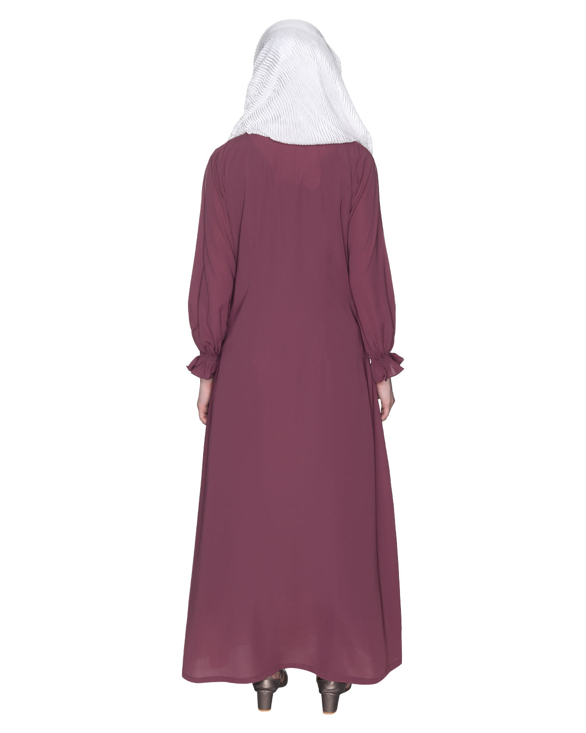 Classic Plain Abaya With Elastic Cuffs