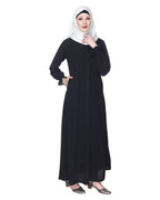 Classic Plain Abaya With Elastic Cuffs