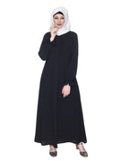 Classic Plain Abaya With Elastic Cuffs