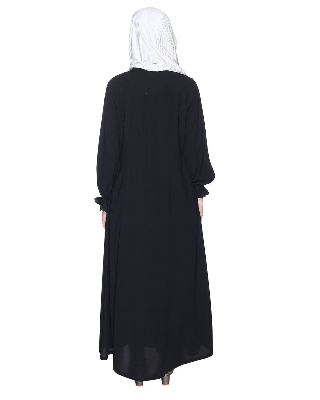 Classic Plain Abaya With Elastic Cuffs