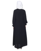 Classic Plain Abaya With Elastic Cuffs