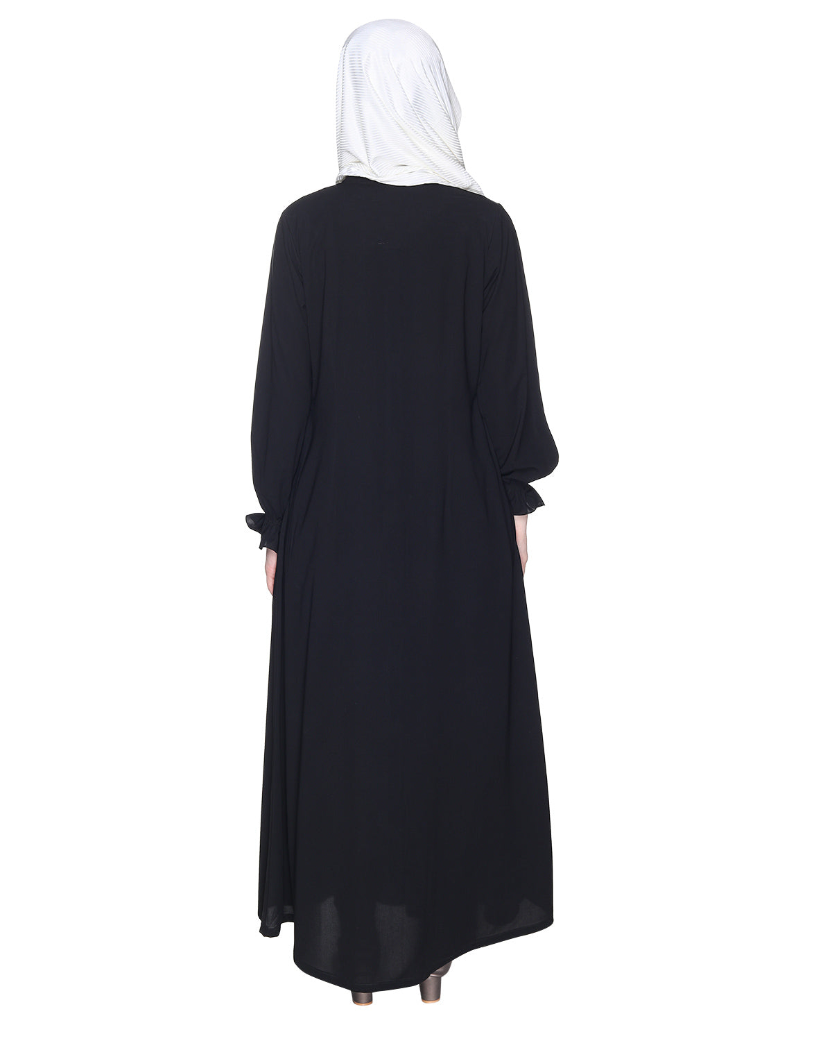 Classic Plain Abaya With Elastic Cuffs