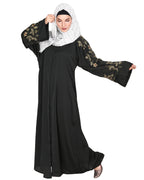 Alluring Floral Embroidery Dubai Style Abaya