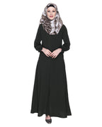 Classic Plain Abaya With Elastic Cuffs