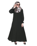 Classic Plain Abaya With Elastic Cuffs