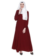 Classic Plain Abaya With Elastic Cuffs
