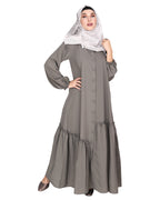 Chic Spiral Abaya With Frills
