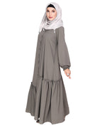 Chic Spiral Abaya With Frills