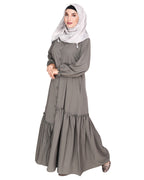 Chic Spiral Abaya With Frills