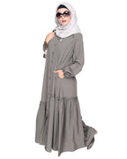 Chic Spiral Abaya With Frills