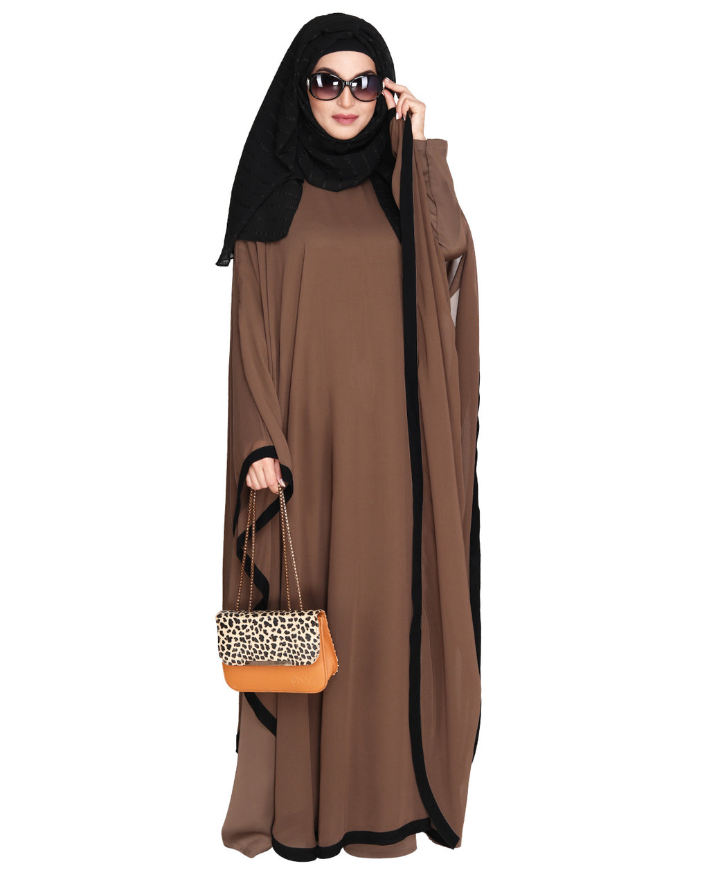 Double Layered Oak Brown Kaftan