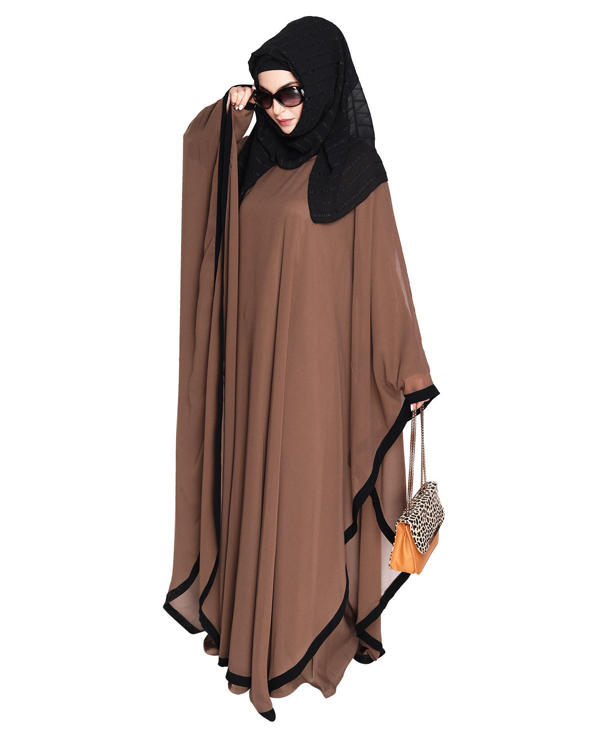 Double Layered Oak Brown Kaftan