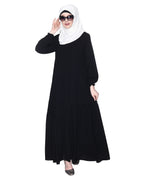 Chic Spiral Abaya With Frills