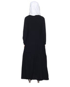 Chic Spiral Abaya With Frills
