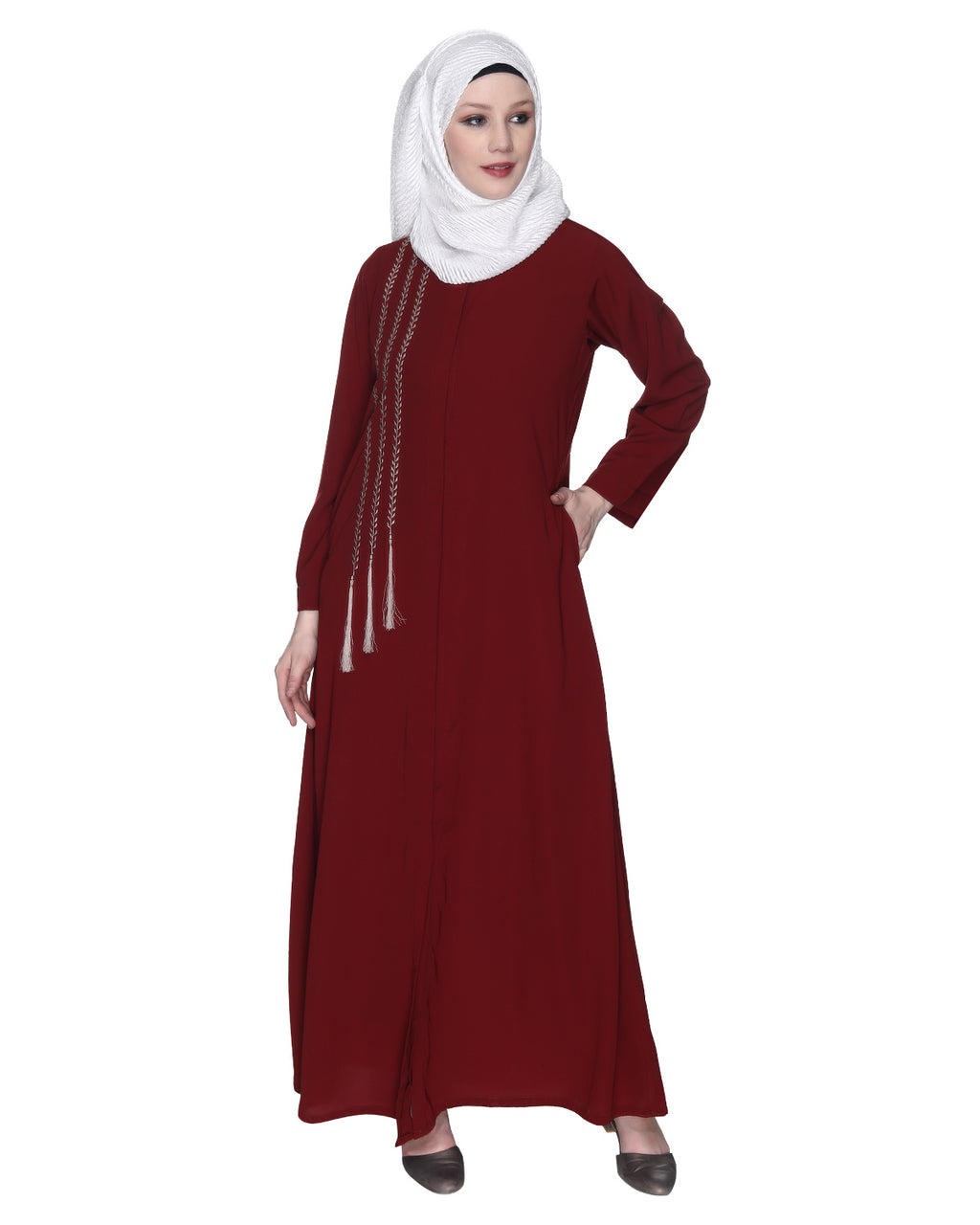 Elegant Embroidered Abaya