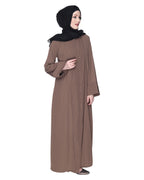 Besuited  Double Panel Abaya With Pintucks