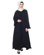 Dapper Jacket Style Frill Abaya