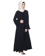 Dapper Jacket Style Frill Abaya
