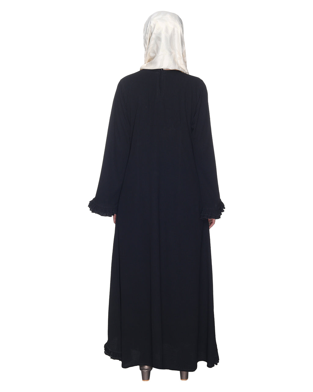Dapper Jacket Style Frill Abaya