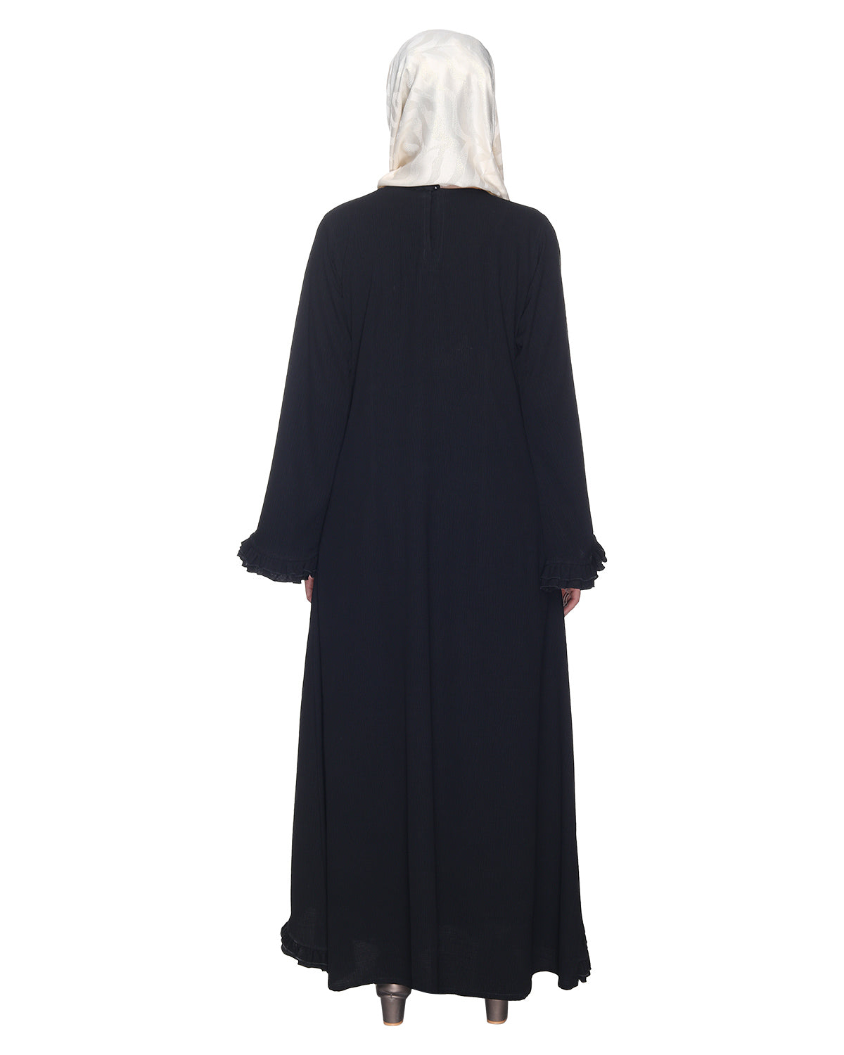 Dapper Jacket Style Frill Abaya
